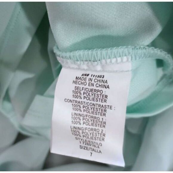 MINT SEQUIN BODICE STRAPLESS DRESS SZ.7 EUC. - Picture 5 of 5